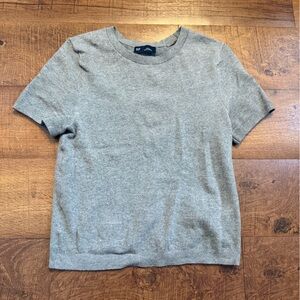 GAP Short-Sleeve Crewneck Sweater - Light Gray